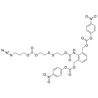 2-((2-(((3-azidopropoxy)carbonyl)oxy)ethyl)disulfanyl)ethyl (2,6-bis((((4-nitrophenoxy)carbonyl)oxy)methyl)phenyl)carbamate