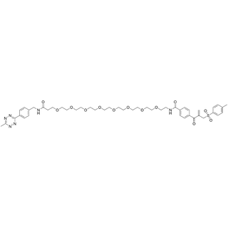 Methyltetrazine-NHCO-PEG8-amido-(4-(2-tosylmethylacrylic)-Ph)