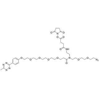 N-(methyltetrazine-O-PEG5-amido)-N-(PEG2-azide)-N-(amido-succ-NHS ester)