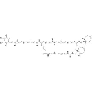 2-(dibromopyridazinediones-N-methyl-N'-Propanamido-PEG2-amido)-1,3-bis(endo-BCN-PEG2-amido-ethoxy)propane