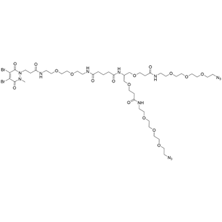 2-(dibromopyridazinediones-N-methyl-N'-propanamido-PEG2-amido-GA-amido)-1,3-bis(azido-PEG3-amido-ethoxy)propane