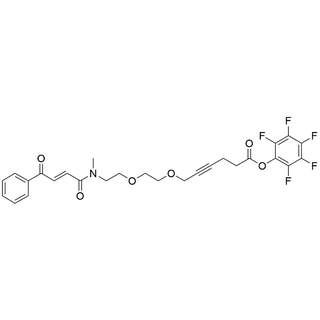 perfluorophenyl (E)-6-(2-(2-(N-methyl-4-oxo-4-phenylbut-2-enamido)ethoxy)ethoxy)hex-4-ynoate