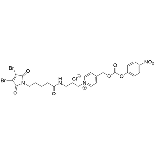 1-(3-(5-(3,4-dibromo-2,5-dioxo-2,5-dihydro-1H-pyrrol-1-yl)pentanamido)propyl)-4-((((4-nitrophenoxy)carbonyl)oxy)methyl)pyridin-1-ium chloride