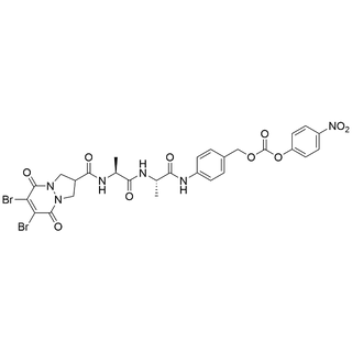 6,7-dibromo-5,8-dioxo-2,3,5,8-tetrahydro-1H-pyrazolo[1,2-a]pyridazine-2-carboxamide-Ala-Ala-PAB-PNP