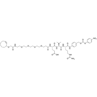2-(Cyclooct-2-yn-1-yloxy)acetamide-PEG4-amido-Glu(OH)-Val-Cit-PAB-PNP