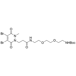 tert-butyl (2-(2-(2-(3-(4,5-dibromo-2-methyl-3,6-dioxo-3,6-dihydropyridazin-1(2H)-yl)propanamido)ethoxy)ethoxy)ethyl)carbamate