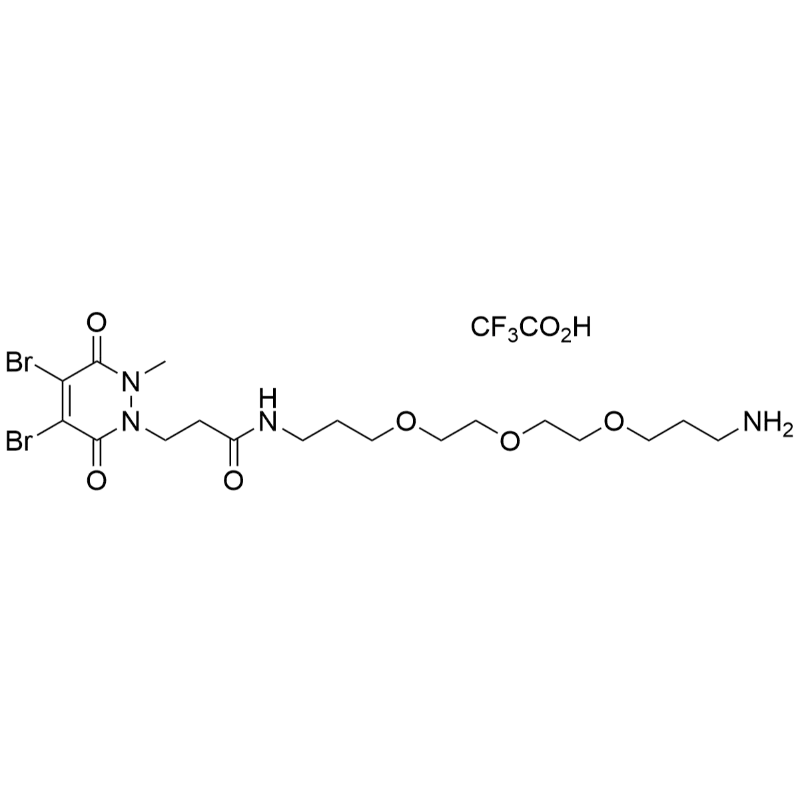 N-(3-(2-(2-(3-aminopropoxy)ethoxy)ethoxy)propyl)-3-(4,5-dibromo-2-methyl-3,6-dioxo-3,6-dihydropyridazin-1(2H)-yl)propanamide 2,2,2-trifluoroacetate