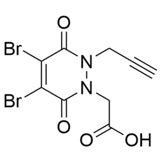 2-(4,5-dibromo-3,6-dioxo-2-(prop-2-yn-1-yl)-3,6-dihydropyridazin-1(2H)-yl)acetic acid