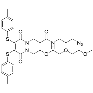 N-(3-azidopropyl)-3-(2-(2-(2-(2-methoxyethoxy)ethoxy)ethyl)-3,6-dioxo-4,5-bis(p-tolylthio)-3,6-dihydropyridazin-1(2H)-yl)propanamide