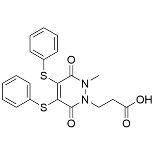 3-(2-methyl-3,6-dioxo-4,5-bis(phenylthio)-3,6-dihydropyridazin-1(2H)-yl)propanoic acid
