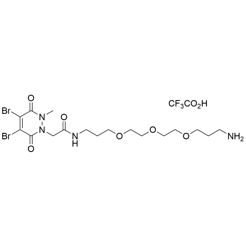 N-(3-(2-(2-(3-aminopropoxy)ethoxy)ethoxy)propyl)-2-(4,5-dibromo-2-methyl-3,6-dioxo-3,6-dihydropyridazin-1(2H)-yl)acetamide 2,2,2-trifluoroacetate