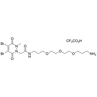 N-(3-(2-(2-(3-aminopropoxy)ethoxy)ethoxy)propyl)-2-(4,5-dibromo-2-methyl-3,6-dioxo-3,6-dihydropyridazin-1(2H)-yl)acetamide 2,2,2-trifluoroacetate
