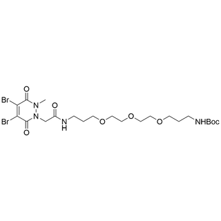 tert-butyl (1-(4,5-dibromo-2-methyl-3,6-dioxo-3,6-dihydropyridazin-1(2H)-yl)-2-oxo-7,10,13-trioxa-3-azahexadecan-16-yl)carbamate