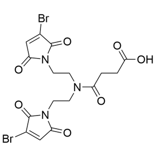 4-(bis(2-(3-bromo-2,5-dioxo-2,5-dihydro-1H-pyrrol-1-yl)ethyl)amino)-4-oxobutanoic acid
