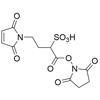 4-(2,5-dioxo-2,5-dihydro-1H-pyrrol-1-yl)-1-((2,5-dioxopyrrolidin-1-yl)oxy)-1-oxobutane-2-sulfonic acid