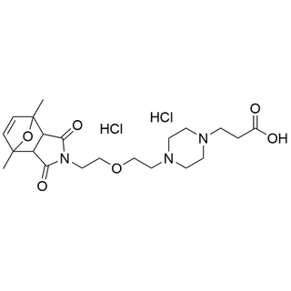 3-(4-(2-(2-(4,7-dimethyl-1,3-dioxo-1,3,3a,4,7,7a-hexahydro-2H-4,7-epoxyisoindol-2-yl)ethoxy)ethyl)piperazin-1-yl)propanoic acid dihydrochloride