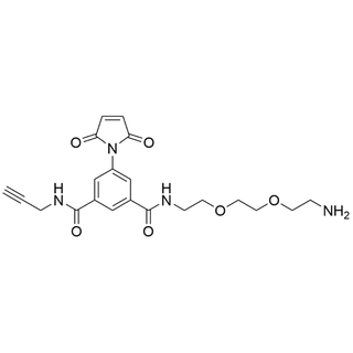 N1-(2-(2-(2-aminoethoxy)ethoxy)ethyl)-5-(2,5-dioxo-2,5-dihydro-1H-pyrrol-1-yl)-N3-(prop-2-yn-1-yl)isophthalamide