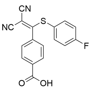 4-(2,2-dicyano-1-((4-fluorophenyl)thio)vinyl)benzoic acid