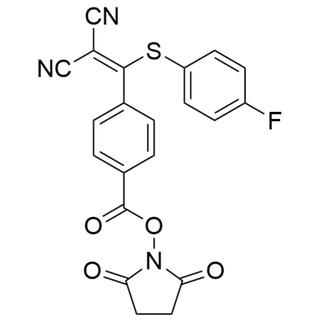 2,5-dioxopyrrolidin-1-yl 4-(2,2-dicyano-1-((4-fluorophenyl)thio)vinyl)benzoate