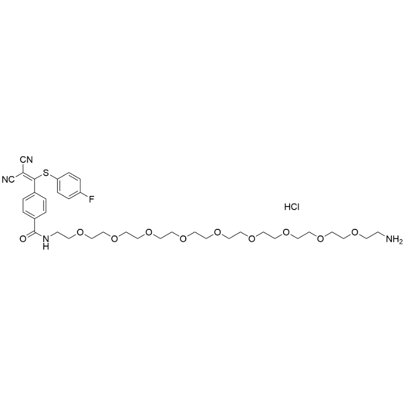 N-(29-amino-3,6,9,12,15,18,21,24,27-nonaoxanonacosyl)-4-(2,2-dicyano-1-((4-fluorophenyl)thio)vinyl)benzamide hydrochloride