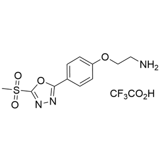 2-(4-(5-(methylsulfonyl)-1,3,4-oxadiazol-2-yl)phenoxy)ethan-1-amine 2,2,2-trifluoroacetate