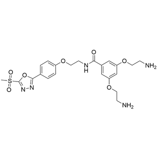 3,5-bis(2-aminoethoxy)-N-(2-(4-(5-(methylsulfonyl)-1,3,4-oxadiazol-2-yl)phenoxy)ethyl)benzamide