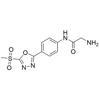 2-amino-N-(4-(5-(methylsulfonyl)-1,3,4-oxadiazol-2-yl)phenyl)acetamide