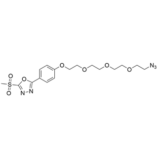 2-(4-(2-(2-(2-(2-azidoethoxy)ethoxy)ethoxy)ethoxy)phenyl)-5-(methylsulfonyl)-1,3,4-oxadiazole