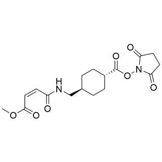 2,5-dioxopyrrolidin-1-yl (1r,4r)-4-(((Z)-4-methoxy-4-oxobut-2-enamido)methyl)cyclohexane-1-carboxylate