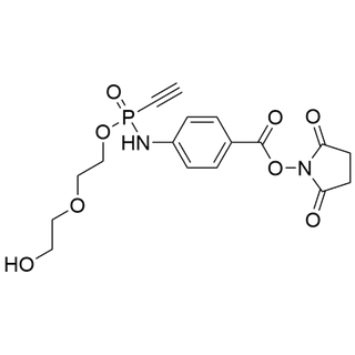 2,5-dioxopyrrolidin-1-yl 4-((ethynyl(2-(2-hydroxyethoxy)ethoxy)phosphoryl)amino)benzoate