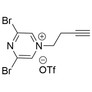 3,5-dibromo-1-(but-3-yn-1-yl)pyrazin-1-ium trifluoromethanesulfonate