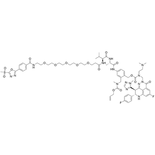 allyl (2-((((2-(dimethylamino)ethyl)(((8S,9R)-5-fluoro-8-(4-fluorophenyl)-9-(1-methyl-1H-1,2,4-triazol-5-yl)-3-oxo-8,9-dihydro-3H-pyrido[4,3,2-de]phthalazin-2(7H)-yl)methyl)carbamoyl)oxy)methyl)-5-((22S,25S)-22-..