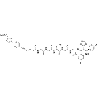 6-(4-(5-(methylsulfonyl)-1,3,4-oxadiazol-2-yl)phenyl)hex-5-ynoyl-Gly-Gly-Phe-Gly-NH-CH2-Talazoparib