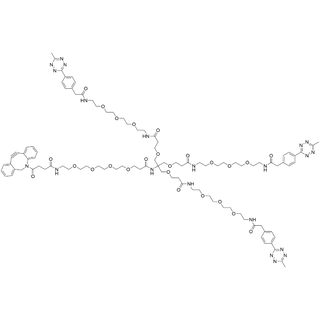 DBCO-PEG4-amido-tri(3-methoxypropanamide-PEG3-amido-Bn-(Me-Tetrazine))methane