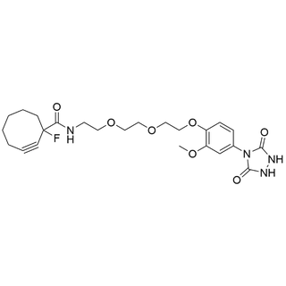 N-(2-(2-(2-(4-(3,5-dioxo-1,2,4-triazolidin-4-yl)-2-methoxyphenoxy)ethoxy)ethoxy)ethyl)-1-fluorocyclooct-2-yne-1-carboxamide