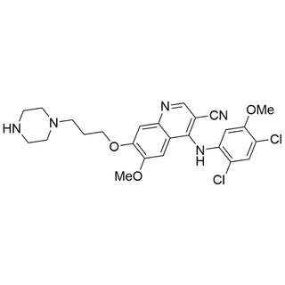 4-((2,4-dichloro-5-methoxyphenyl)amino)-6-methoxy-7-(3-(piperazin-1-yl)propoxy)quinoline-3-carbonitrile