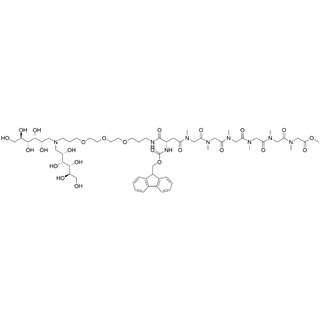 Fmoc-Asp(pSar6-OMe)-(PEG3-C3-(1,1'-iminobis(1-deoxy)-Glucitol))