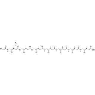 Bromoacetyl-Gly-(CH2CH2N3-Gly)-pSar12-OH