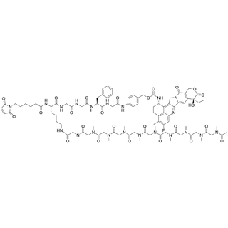 MC-Lys(Ac-pSar10)-Gly-Gly-Phe-Gly-PAB-carbamate-Exatecan