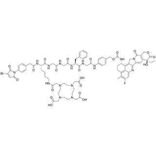 (MBM-PA)-Lys(DOTA)-Gly-Gly-Phe-Gly-PAB-carbamate-Exatecan