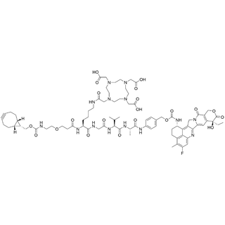 (endo-BCN-PEG1)-Lys(DOTA)-Gly-Val-Ala-PAB-carbamate-Exatecan