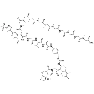 SO-Glu(pSar10-NH2)-Gly-Val-Ala-PAB-carbamate-Exatecan