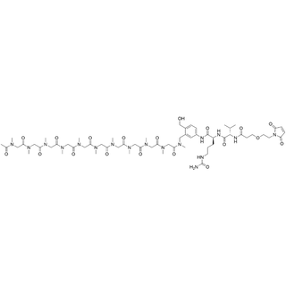 Mal-PEG1-Val-Cit-PAB-(2-CH2NMe-pSar10-Ac)-OH