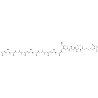 Mal-PEG1-Val-Ala-PAB-(2-CH2NMe-pSar10-Ac)-OH