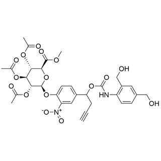 MAC glucuronide linker-2-nitro-(alpha-propargyl)-carbamate-PAB-(3-CH2OH)-OH