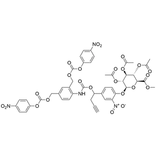 MAC glucuronide linker-2-nitro-(alpha-propargyl)-carbamate-PAB-(3-CH2O-PNP Carbonate)-PNP
