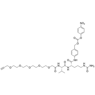 Propargyl-PEG5-C2-Val-Cit-PAB-PNP