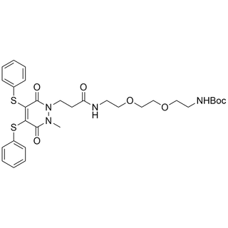 3-(2-methyl-3,6-dioxo-4,5-bis(phenylthio)-3,6-dihydropyridazin-1(2H)-yl)propanamido-PEG2-NHBoc