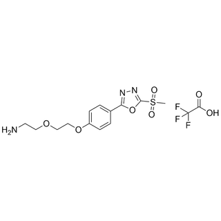 4-(5-(methylsulfonyl)-1,3,4-oxadiazol-2-yl)phenoxy-PEG2-amine TFA salt