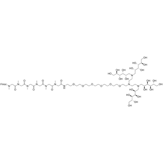 Fmoc-pSar6-PEG6-DETA-tetra(1,1'-iminobis(1-deoxy)-glucitol)